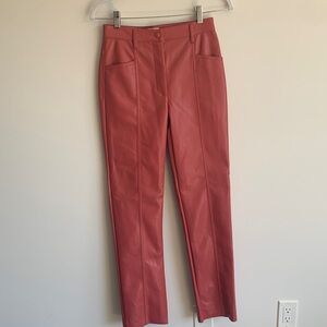 Wilfred Raspberry Pink Straight Leg Rebel Faux-Leather Pants